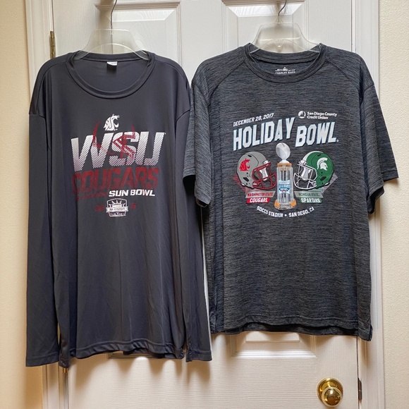 Two Washington State Cougar Gray T Shirts. - Picture 1 of 4